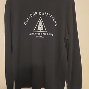 Eddie Bauer Men's Charcoal Sweater Waffle Knit